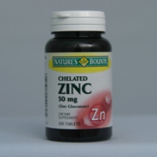 Chelated Zinc 50mg 100 Caplets Each - 3 Pack