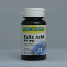 Folic Acid 800 mcg. 250 Tablets Each - 3 Pack