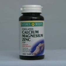 Calcium/Magnesium/Zinc 150cc Bottle 100 Tablets Each - 3 Pack
